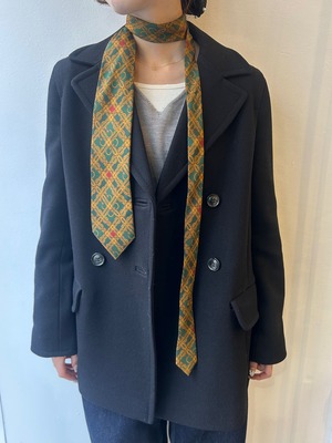 CELINE / vintage green × gold necktie.