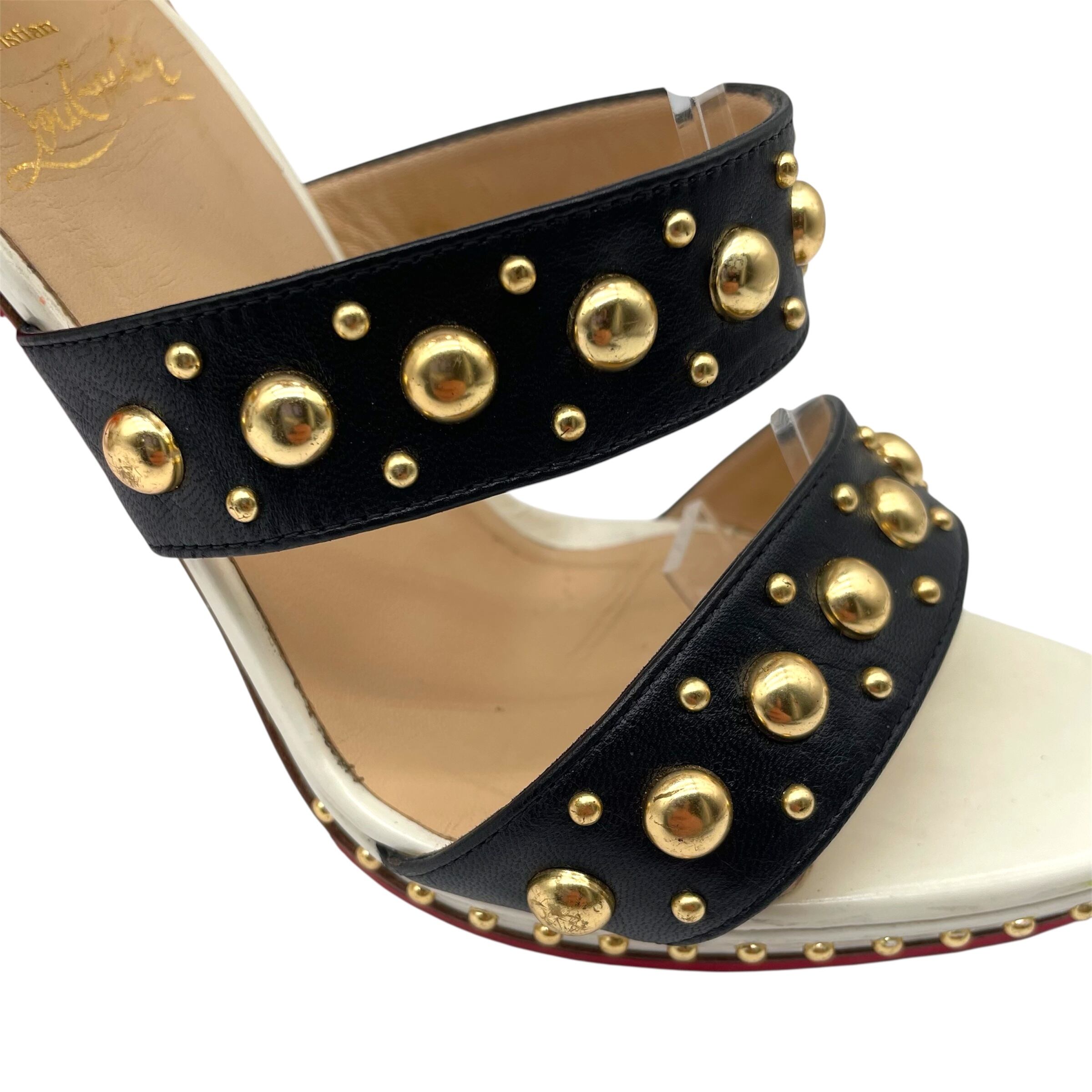 Christian Louboutin ルブタン サンダル スタッズ 36 1/2 23.5cm