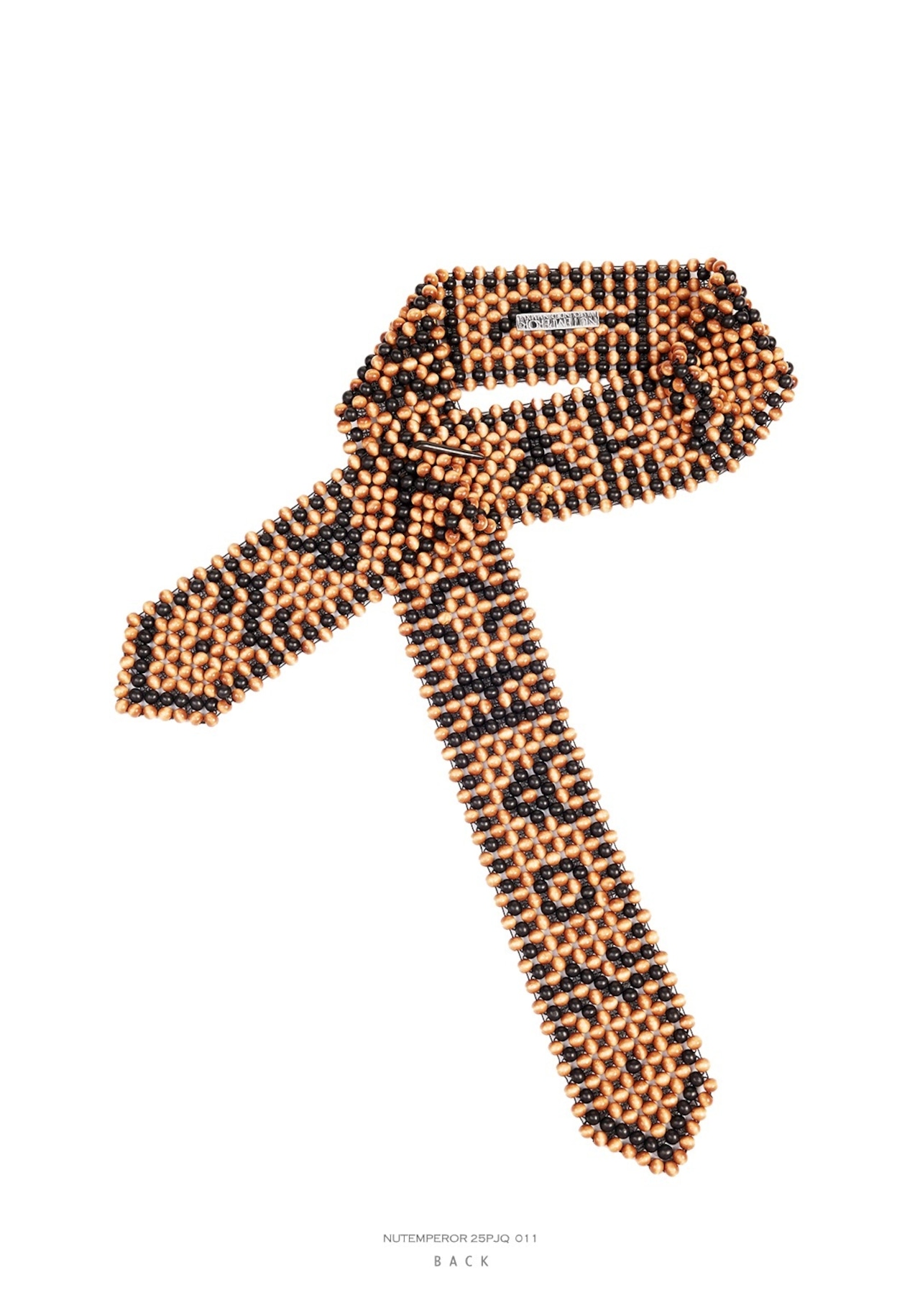 NUTEMPEROR Quip Project 011 Hand-Beaded Wood Belt