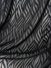 【即納品】Rumi Rock羽織　シフォンリーフ　ブラック　[ B1248 B1249]