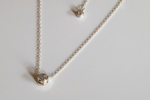 Ball-end necklace（WhiteCZ）