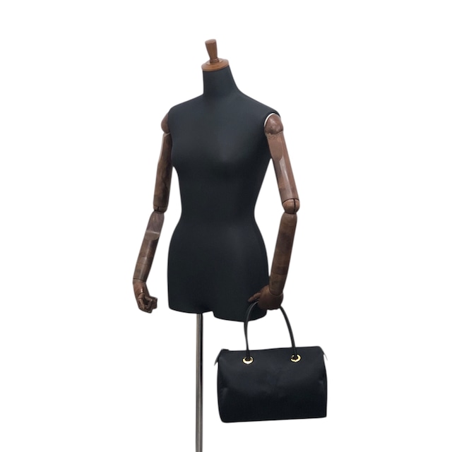 Yves Saint Laurent イヴ・サンローラン ハンドバッグ ブラック YSL ナイロン ボストンバッグ vintage ヴィンテージ オールド rn8bbj