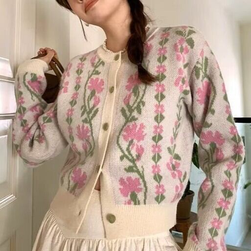 ヴィンテージフラワーカーディガン