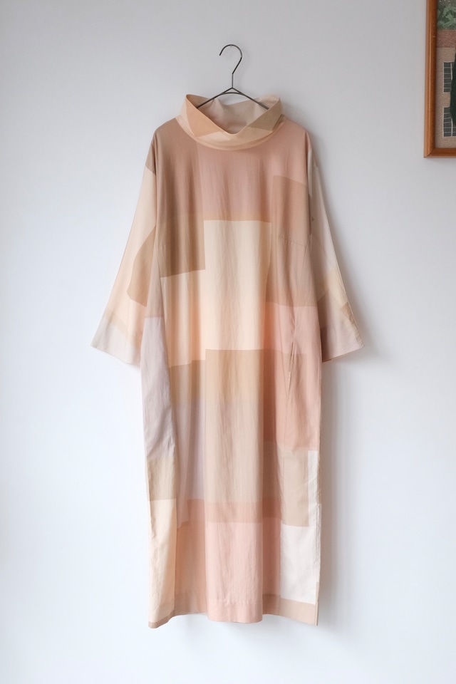 Marimekko beige block pattern high neck dress Marimekko beige block pattern high neck dress