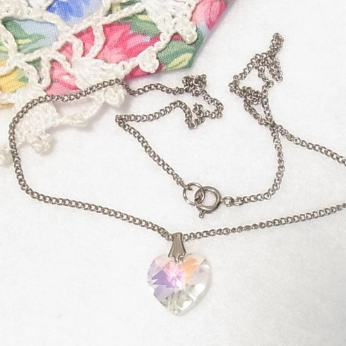 ハートのペンダントネックレス　ヴィンテージネックレスのセール通販　7451N