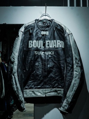 【add (C) vintage】"SUZUKI" Special Racing Leather Jacket