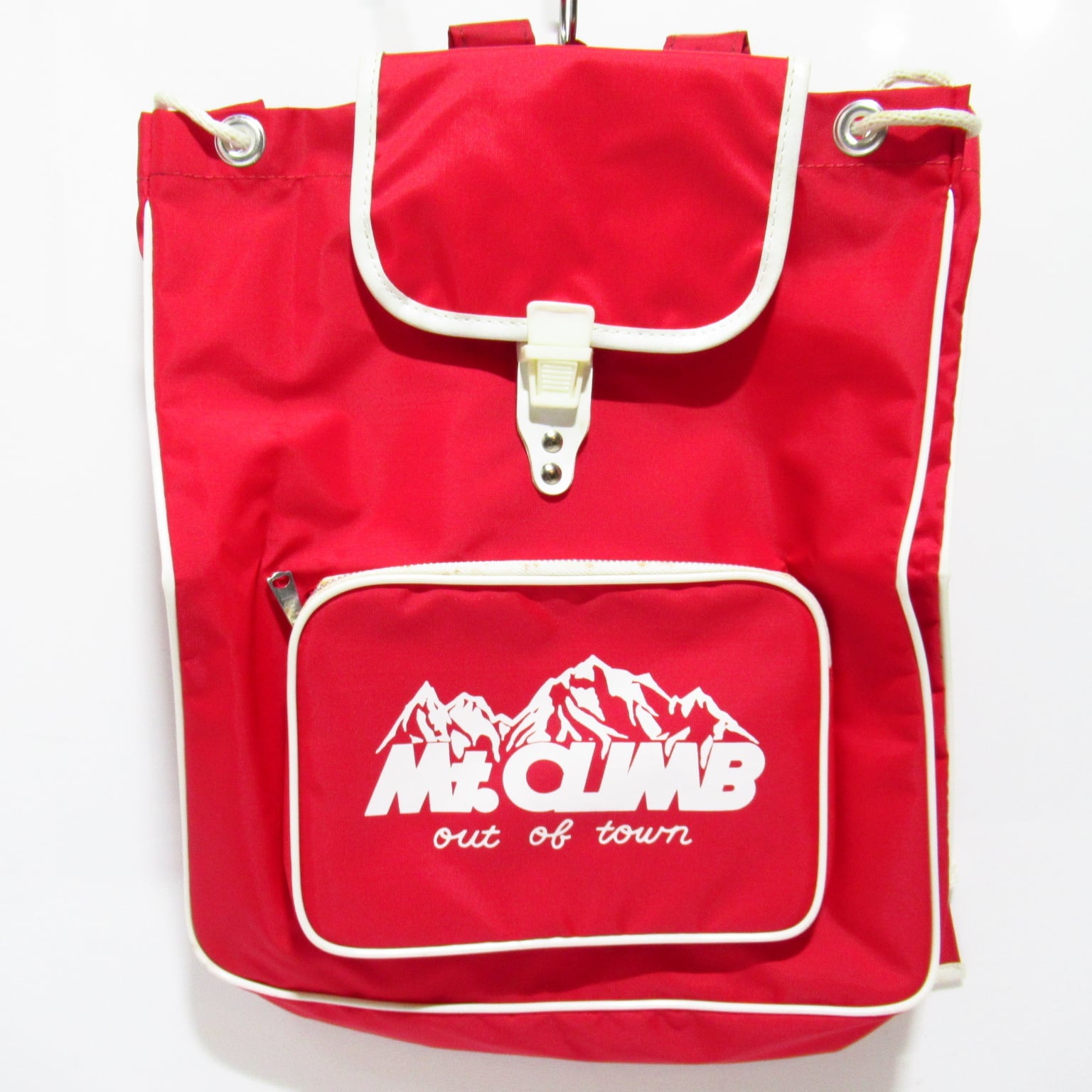 昭和レトロ ビンテージ リュック ナップサック 赤 [$3] | ハチクマ商店