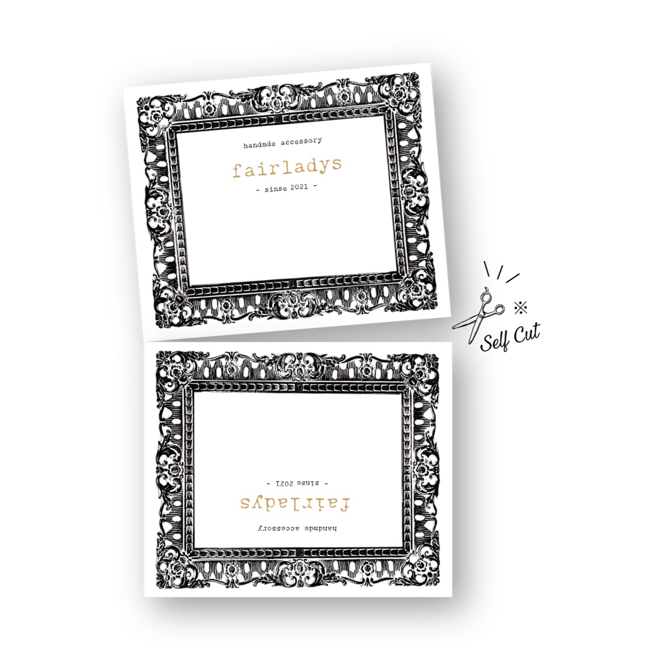 ゴージャスフレームデザイン ｜ アクセサリー台紙 ｜ cd_00157