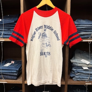 1970s CHAMPION "ROGUE RIVER MIDDLE SCHOOL" RAGLAN T-SHIRT