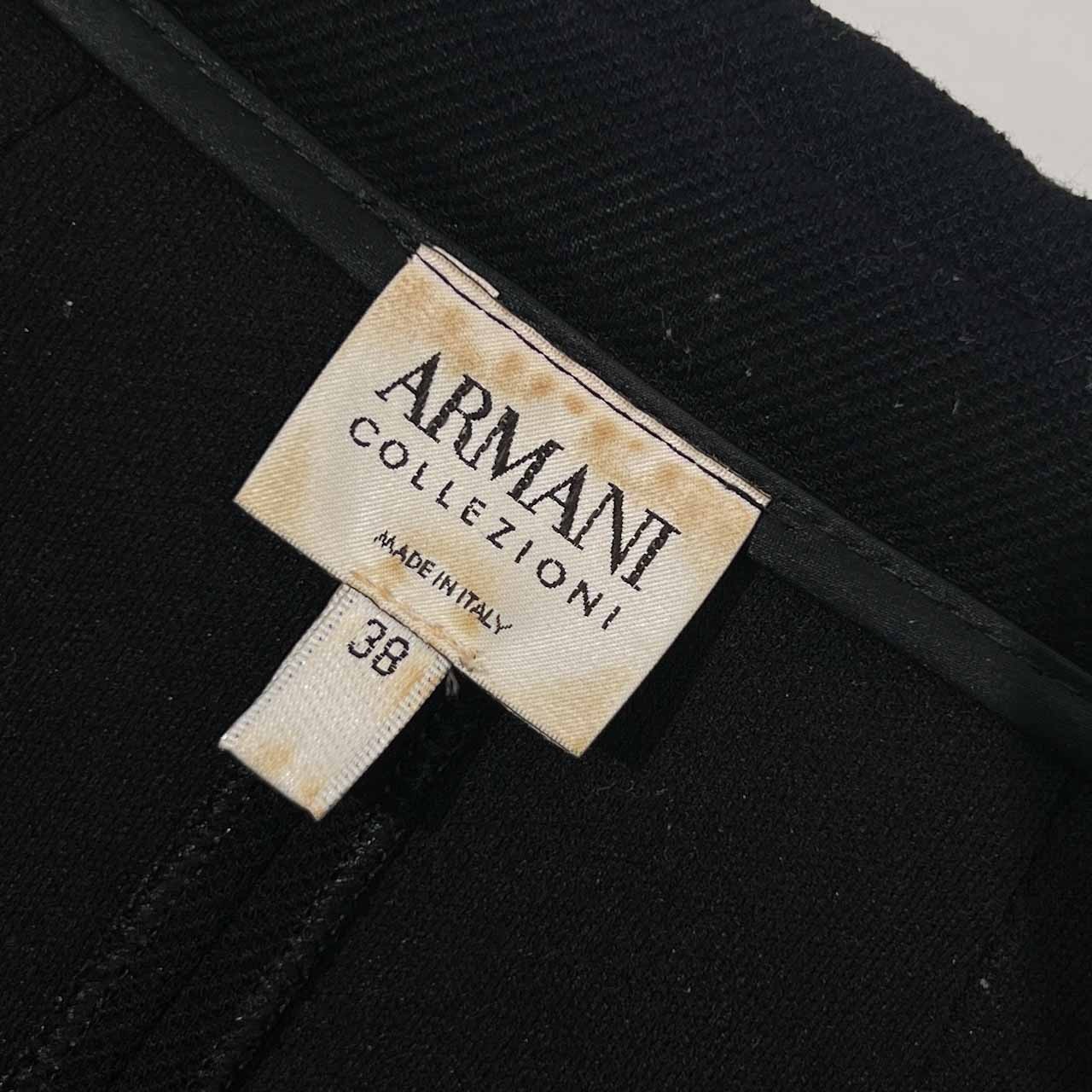 イタリア製 ARMANI COLLEZIONI アルマーニ コレツォーニ テーラードジャケット 38/ブラック レディース ビンテージ