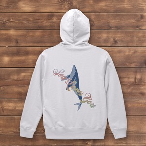 Singer of Time in the Sea-フルジップパーカー(ホワイト)