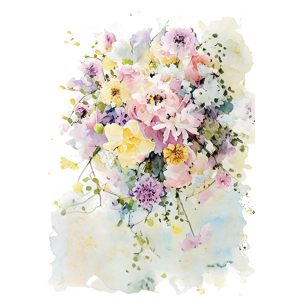 水彩画 アート 花の絵 絵画 花の絵 インテリアアート額付き 水彩画・油絵調 WAT0385