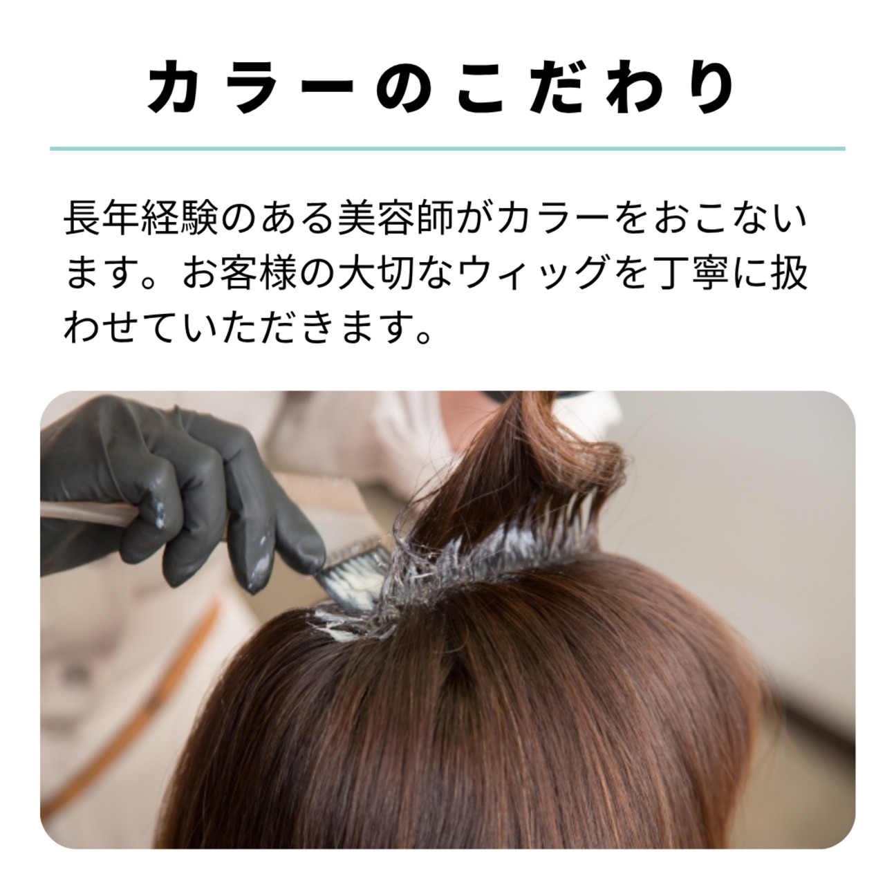 宅配ウィッグケア便【カラー】自社製ウィッグ対象|美容師による人毛ウィッグ専用カラーリングサービス 自宅から送って自然な仕上がりに