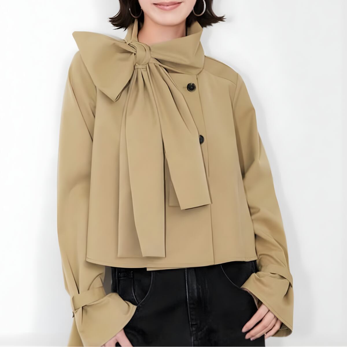 Bow Collar Short Jacket ch0181