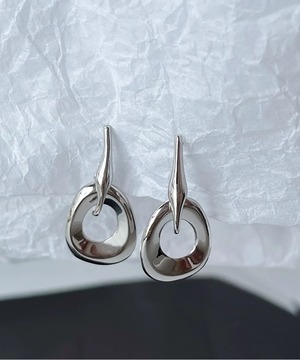 シルバーメタルピアス【e-70814】