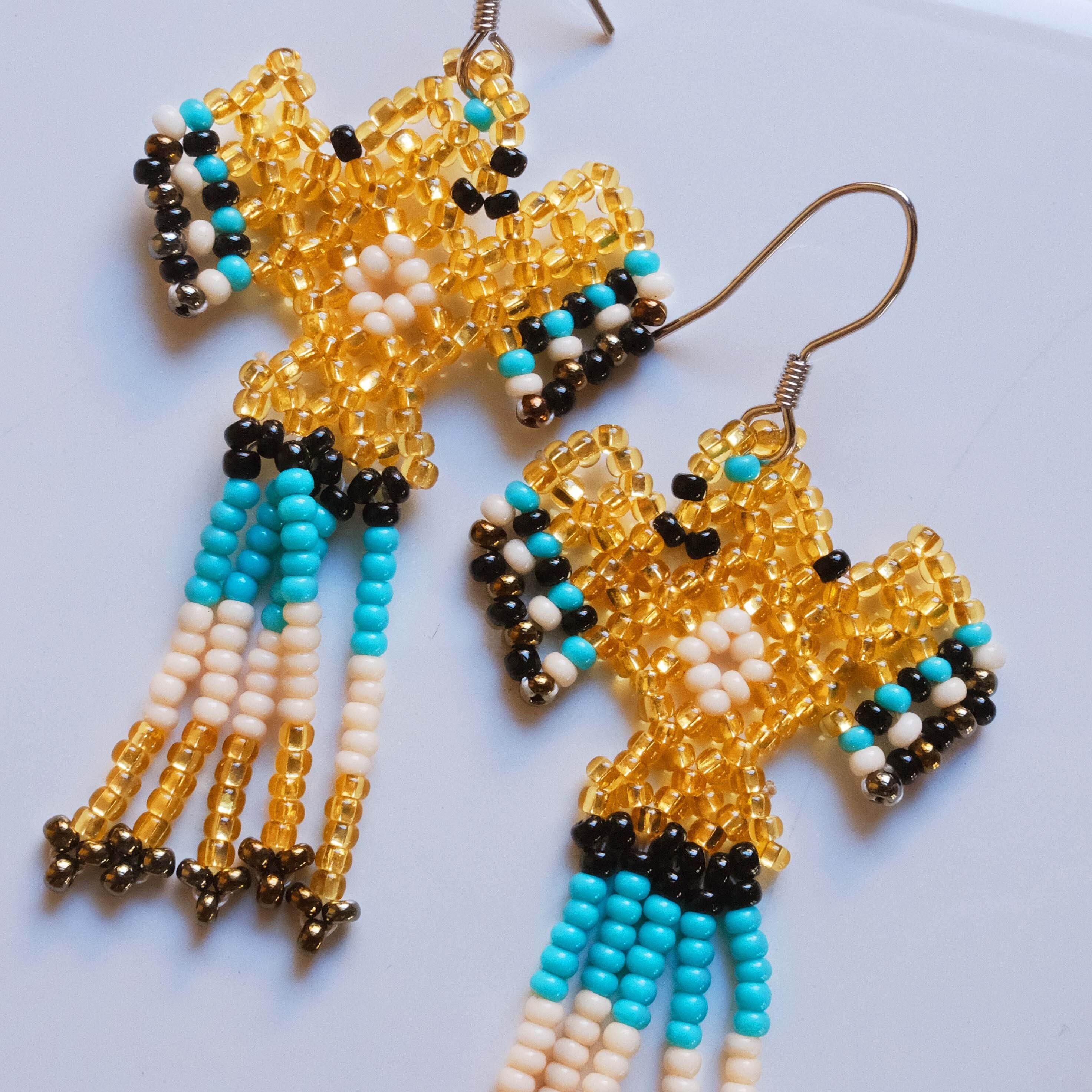 メキシカンビーズ 鳥ピアス | PAY ID