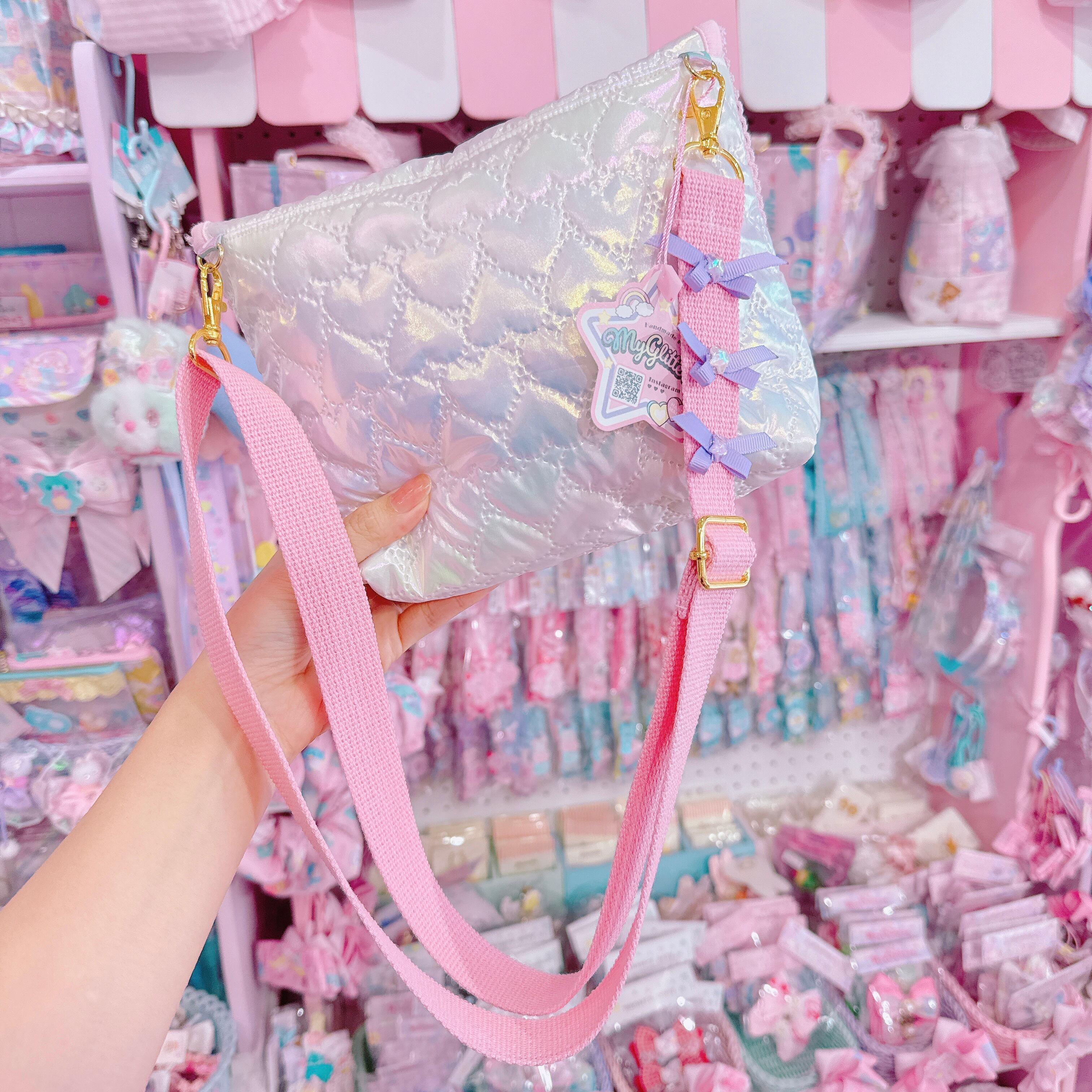 【K6】87-31ハートキルティングポシェット