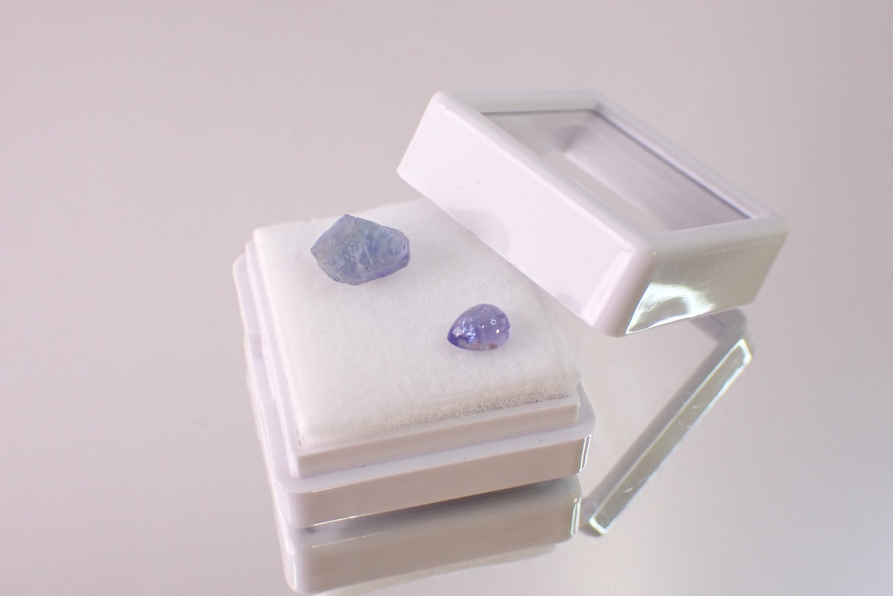 【原石セット】タンザナイト　0.64ct/2.40ct　[D3-389]