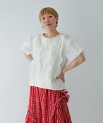 【unica】フリル異素材バルーンスリーブT
