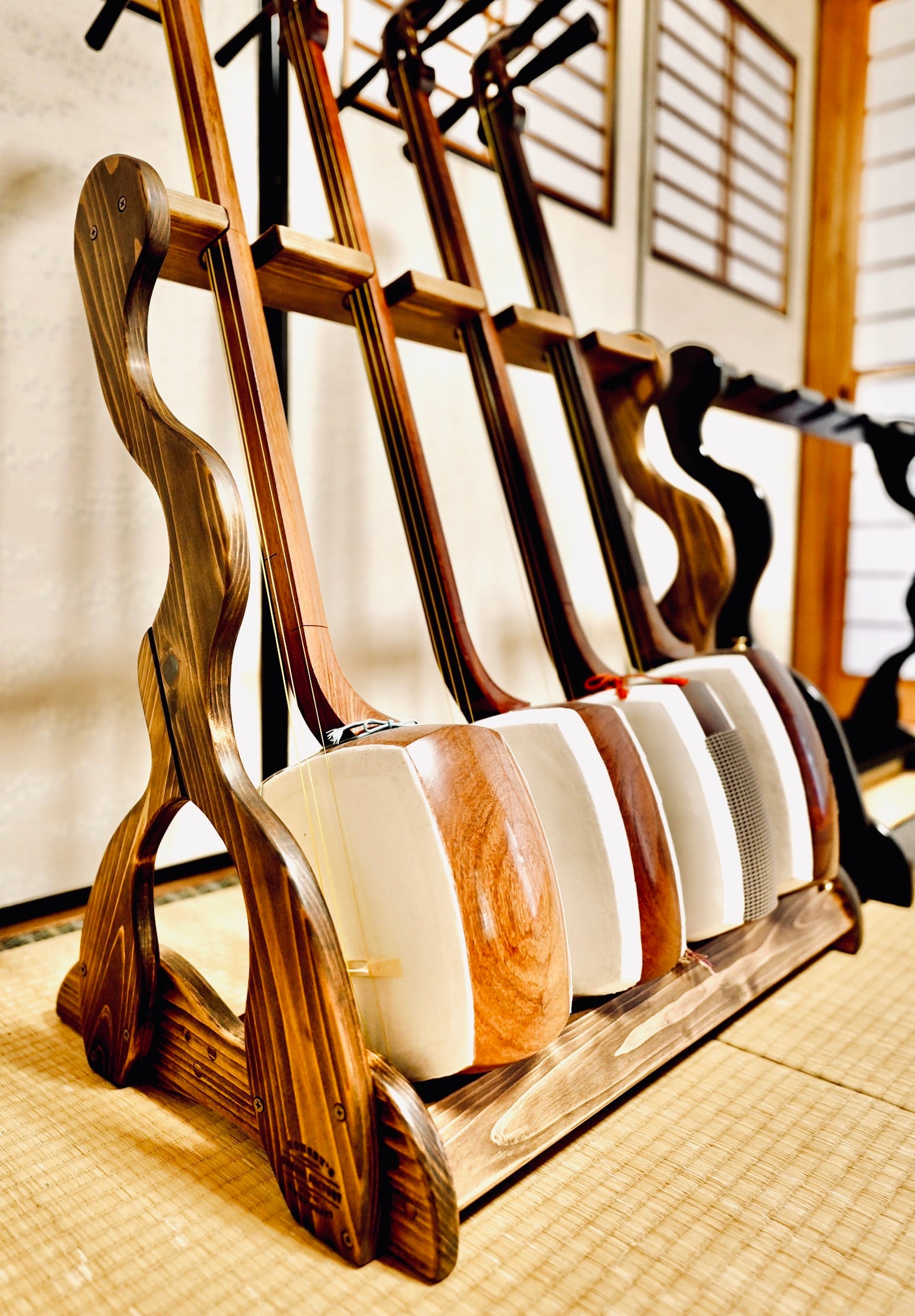 木製三味線スタンド　太刀掛 木製三味線スタンド 太刀掛 木製三味線スタンド 太刀掛 楽天市場