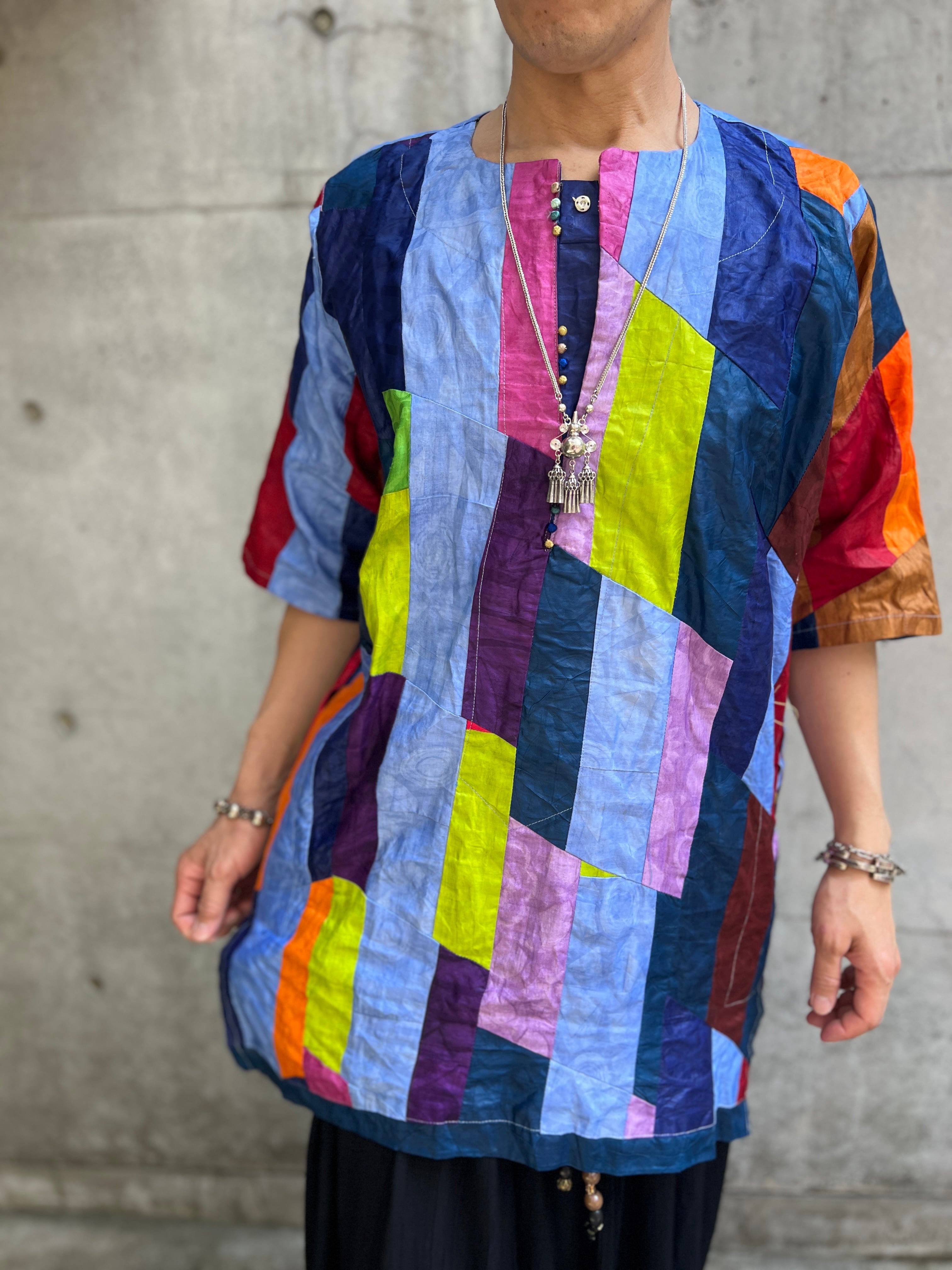 ★Special★Vintage african multicolored patchwork tops