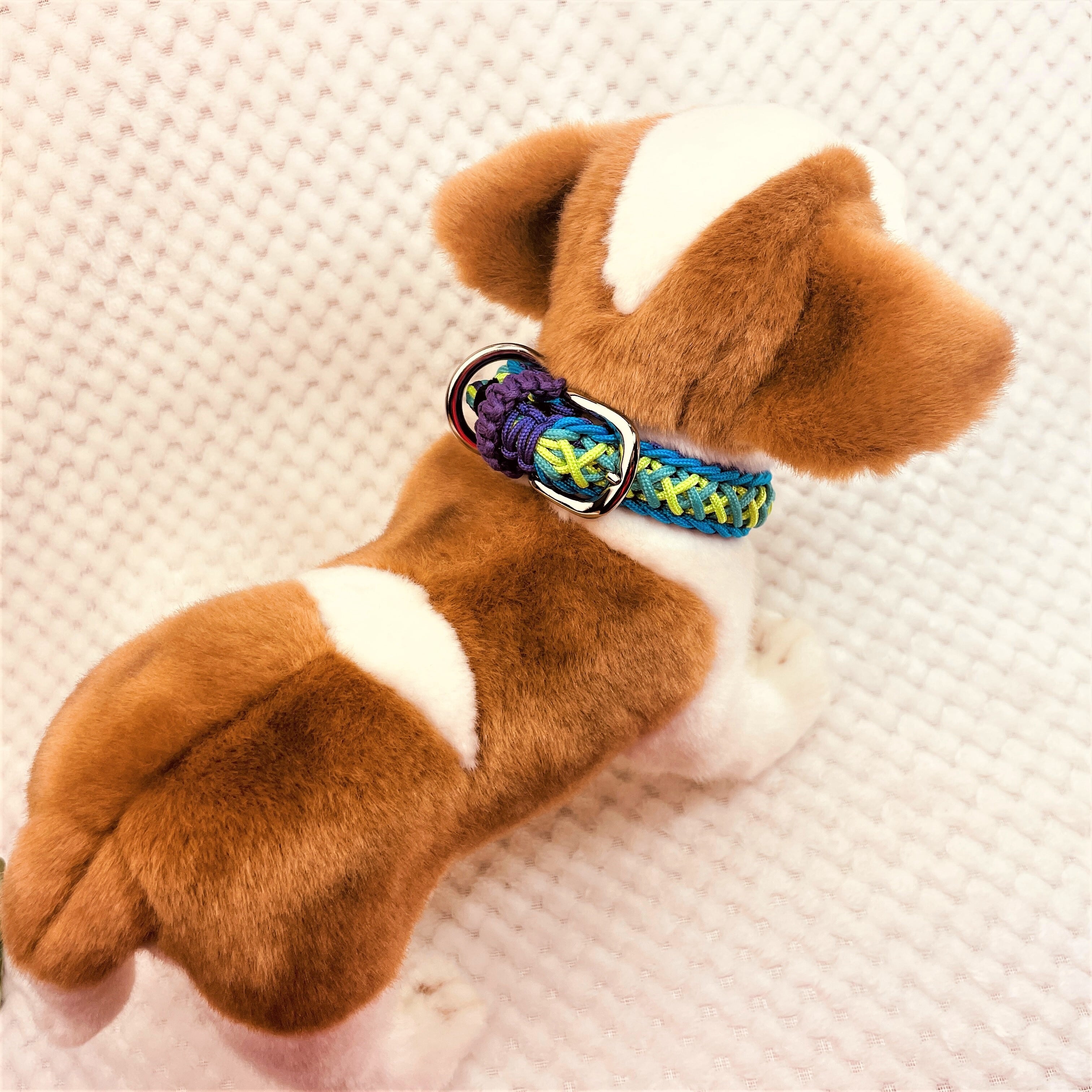 日本未発売】 マクラメ × 猫 犬用首輪 ネームタグ付き