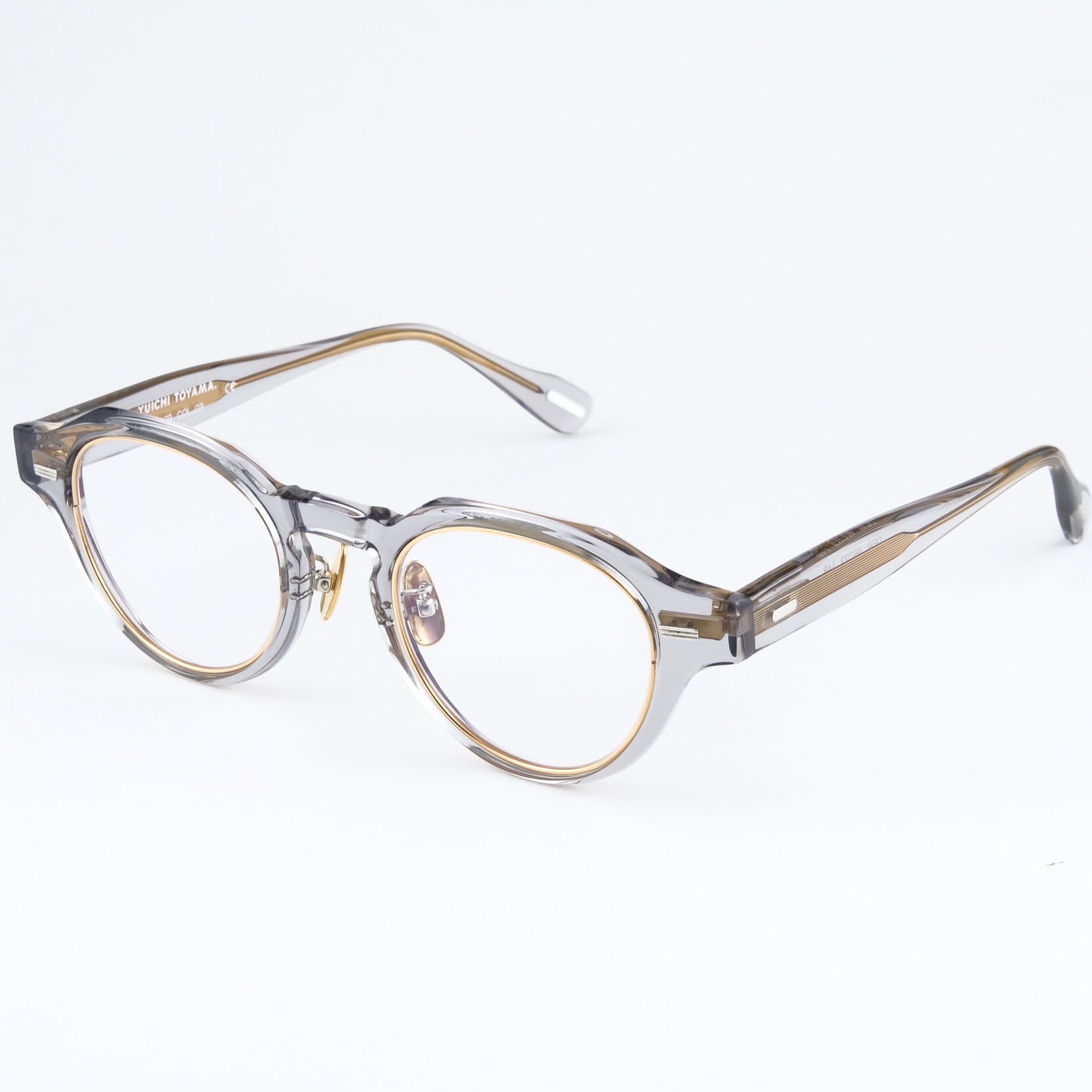 YUICHI TOYAMA ユウイチトヤマ メガネ U-129/Clear gray gold | livra