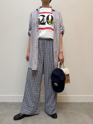 PA13-2 USED CHECK PANTS -BLUE×BLACK-