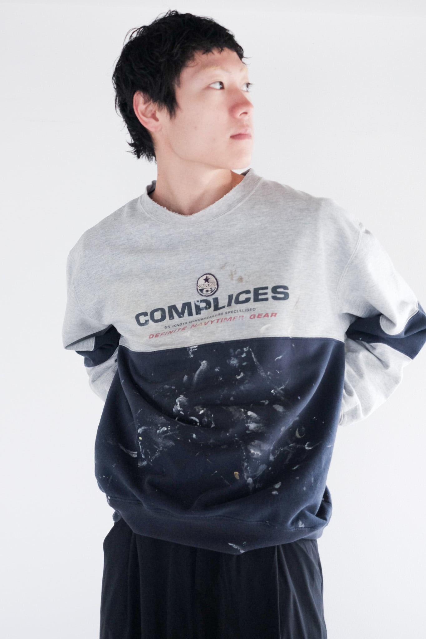 【1980s】"France, Painted" Europe Cotton Sweat Shirt / 5-421