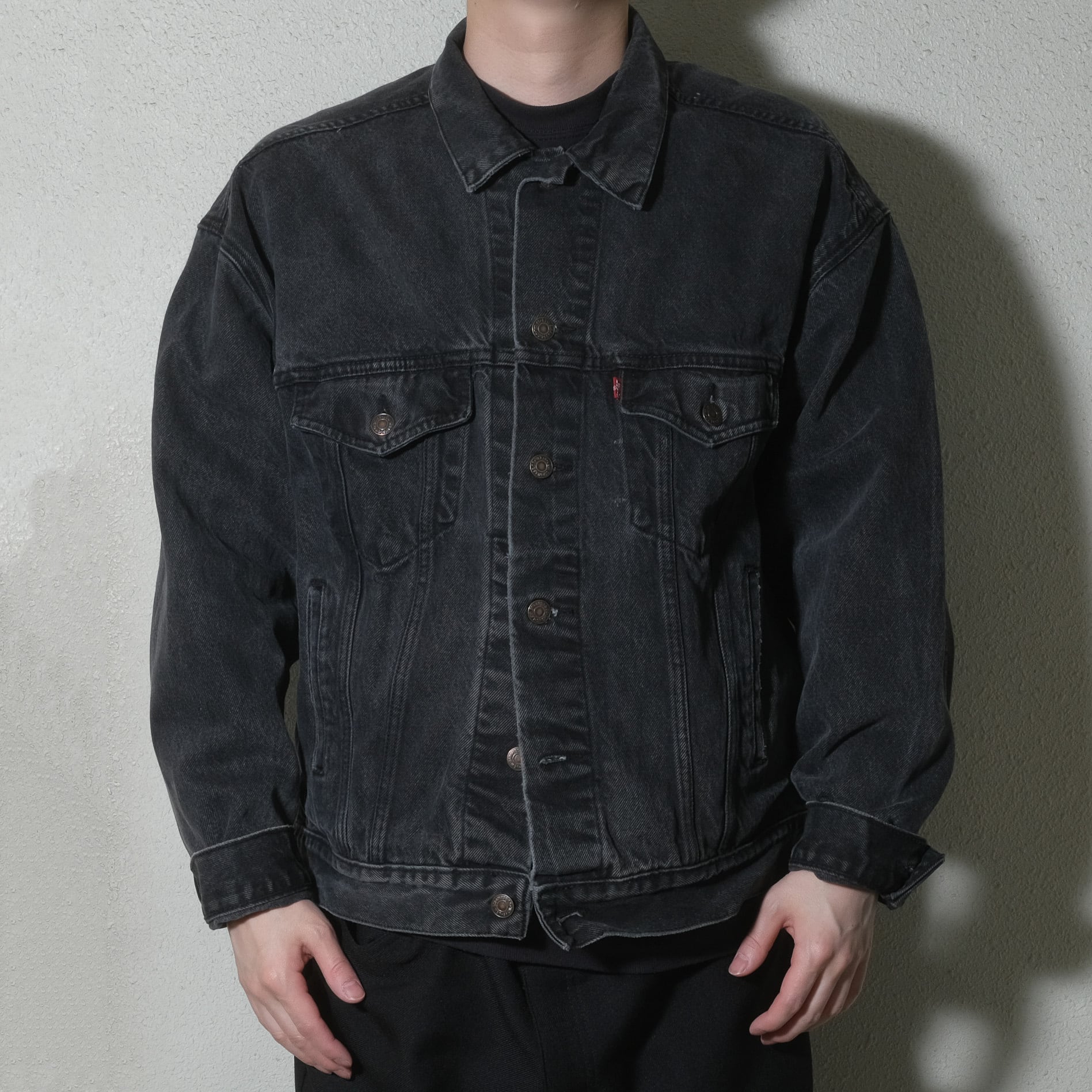 90's Levi's 70507 black denim jacket made in Uruguay[L] | goodbuy