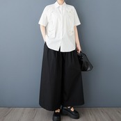 立体ローズ刺繍 オーバーサイズ シャツ  30049