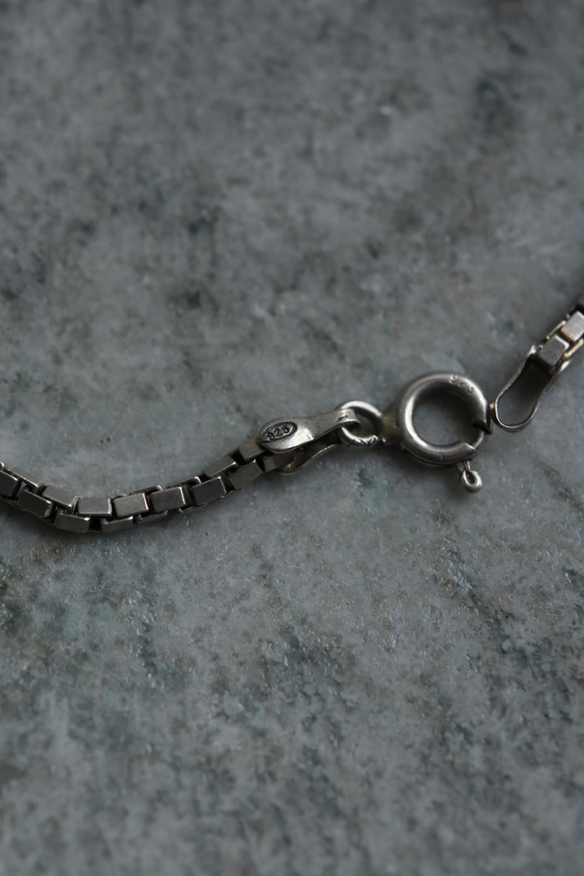 Utah／vintage 925 silver venetian link chain bracelet／made in italy