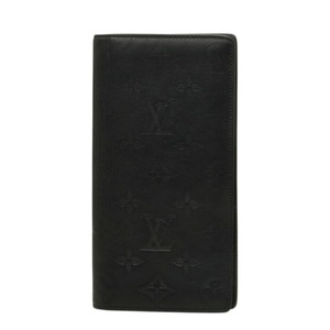 ルイ ヴィトン モノグラム シャドウ ポルトフォイユ ブラザ 長財布 M62900 ブラック レザー メンズ LOUIS VUITTON 中古