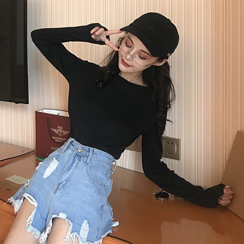 レッドブラックシャツ スリム薄手ホワイトTシャツ ロング タイツ ストッキング ソックス 1号婦人15516165278