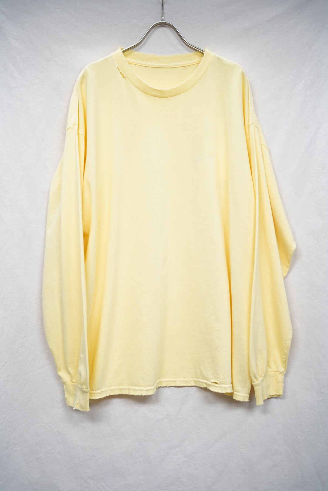 ANCELLM / EMBROIDERY DYED LS T-SHIRT(YELLOW) | THE MODERN AGE powered by  BASE