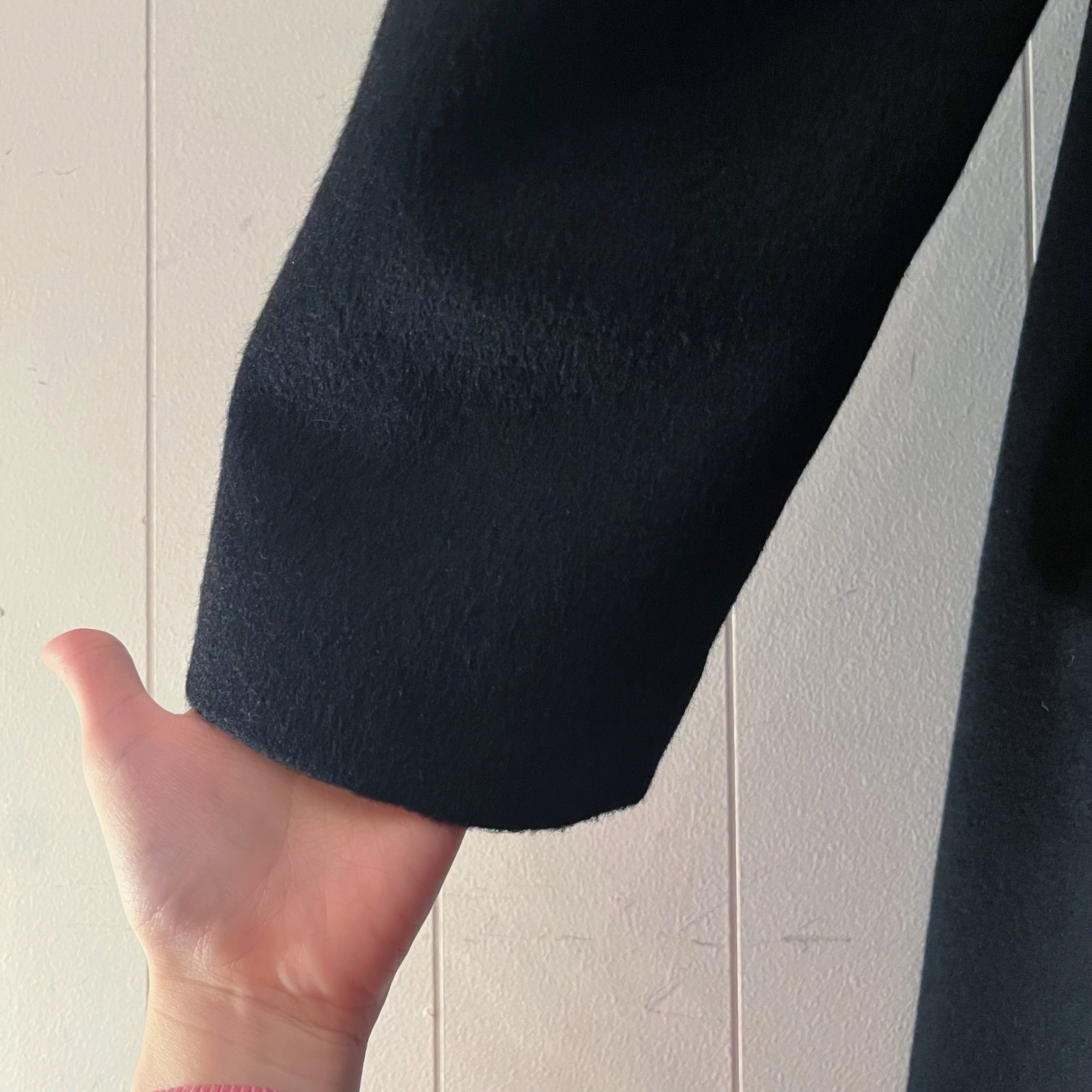 black cashmere long coat