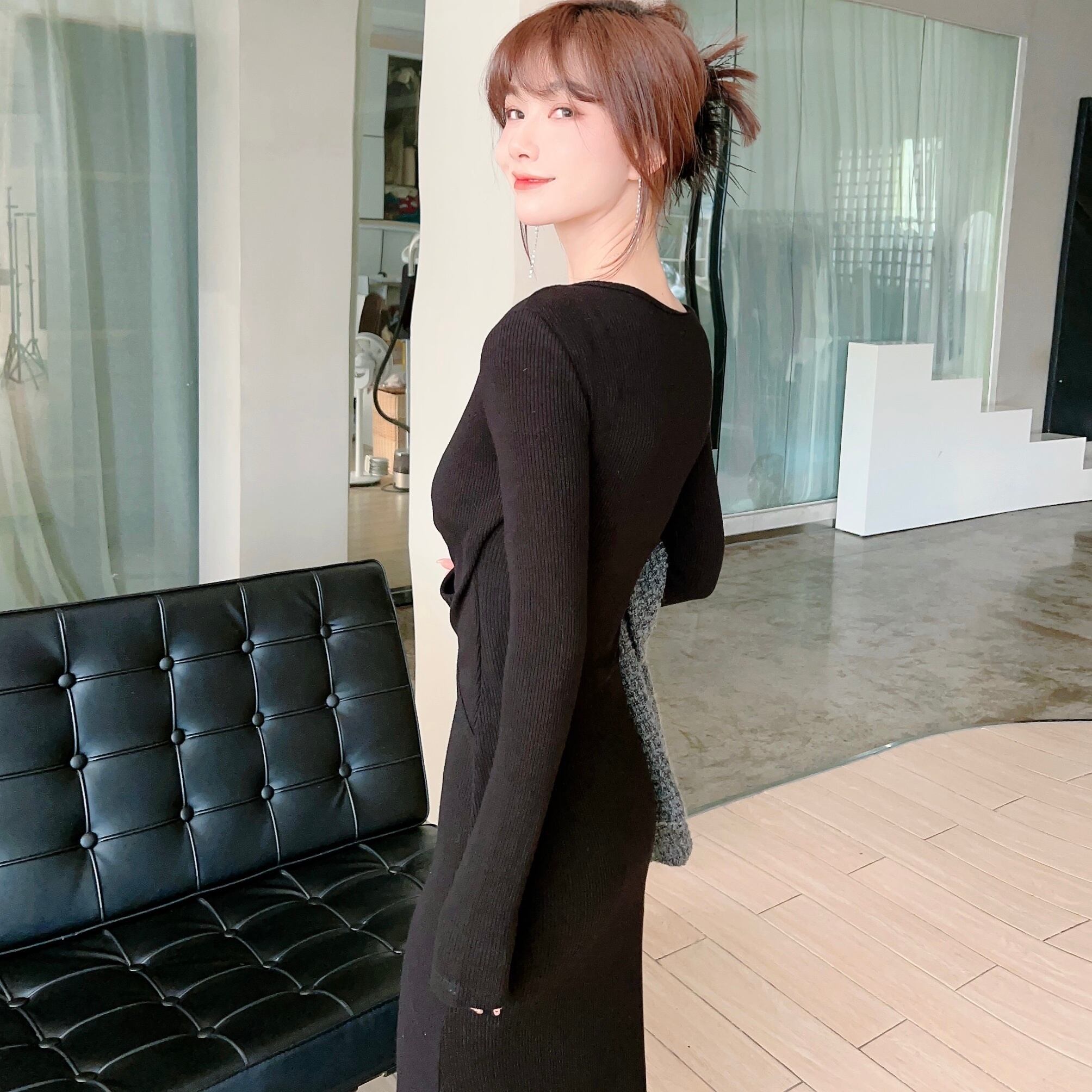 ワンピース フレアワンピース ロング ロング丈 マキシ マキシ丈 袖あり