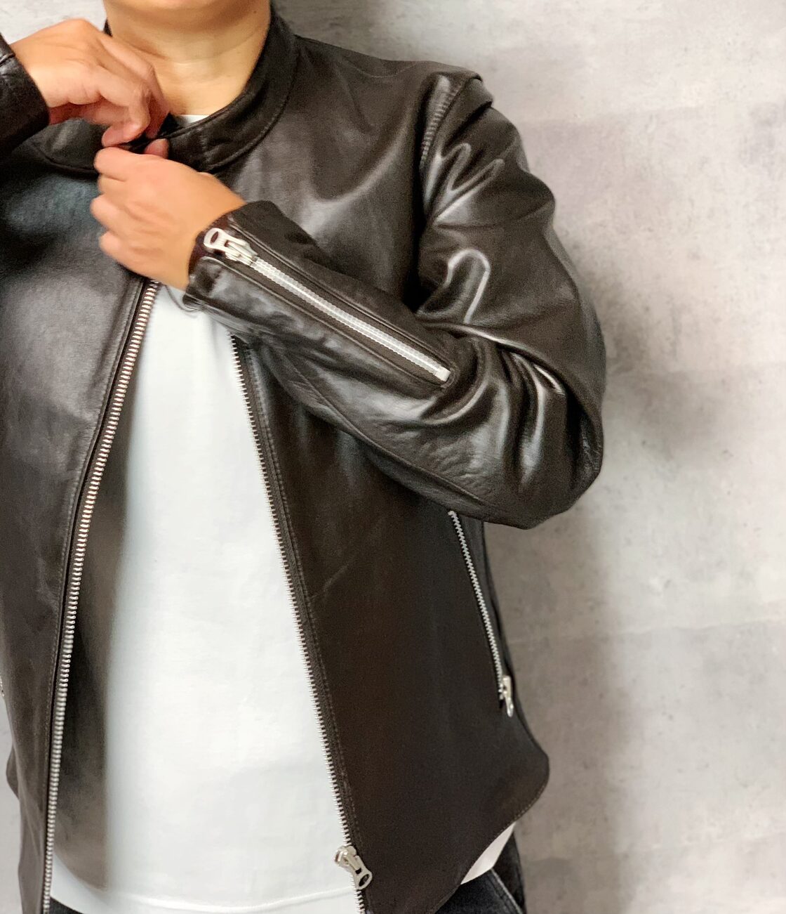 schott✖️UNITED ARROWS 見づらかっ シングルライダースジャケット