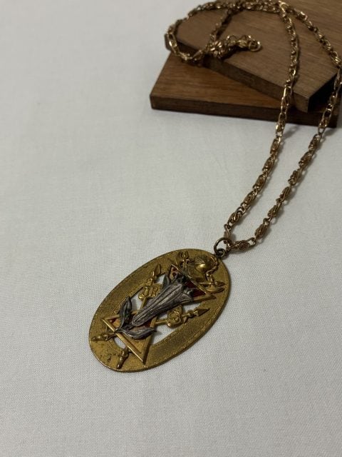 1900~1920's Freemason Oval Top Necklace