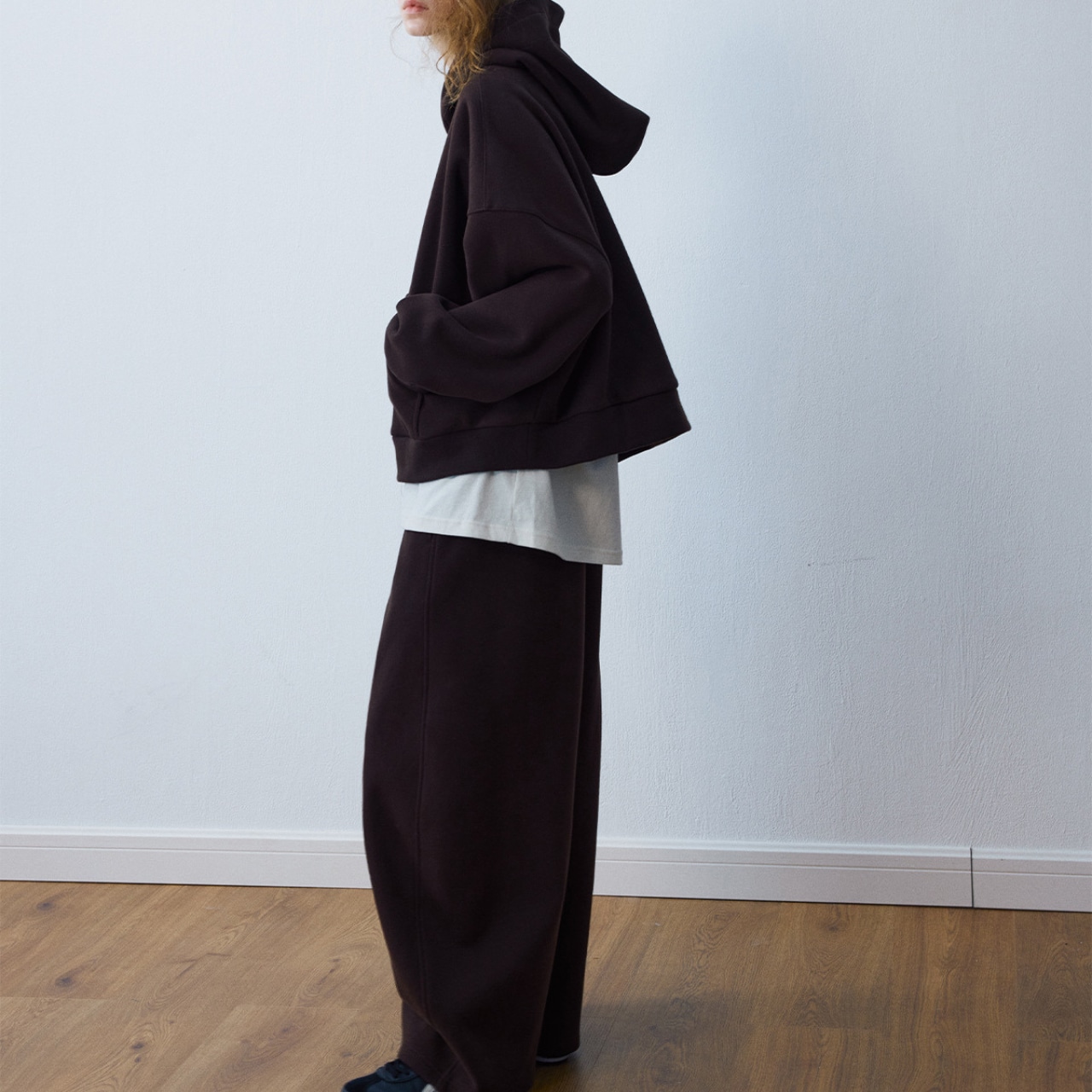 Hooded Drop Shoulder Oversized Sweat T3985