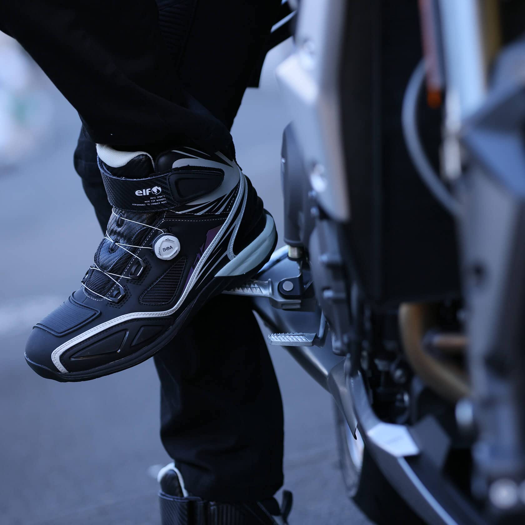 ELF ライディングシューズ Synthese14 ブラック 26.5cm elf Synthese