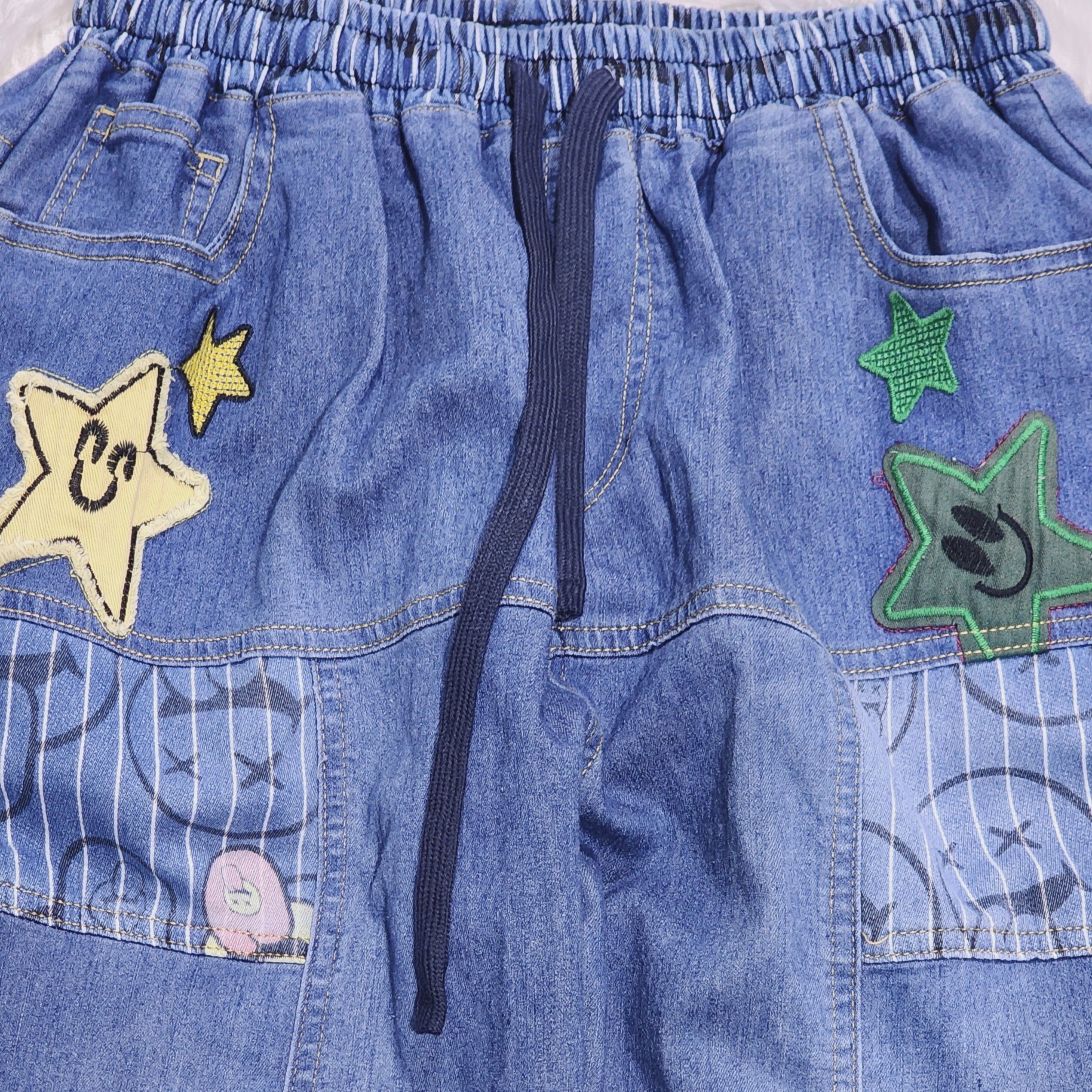 星パッチワークデニムパンツ | ワンダフル商会