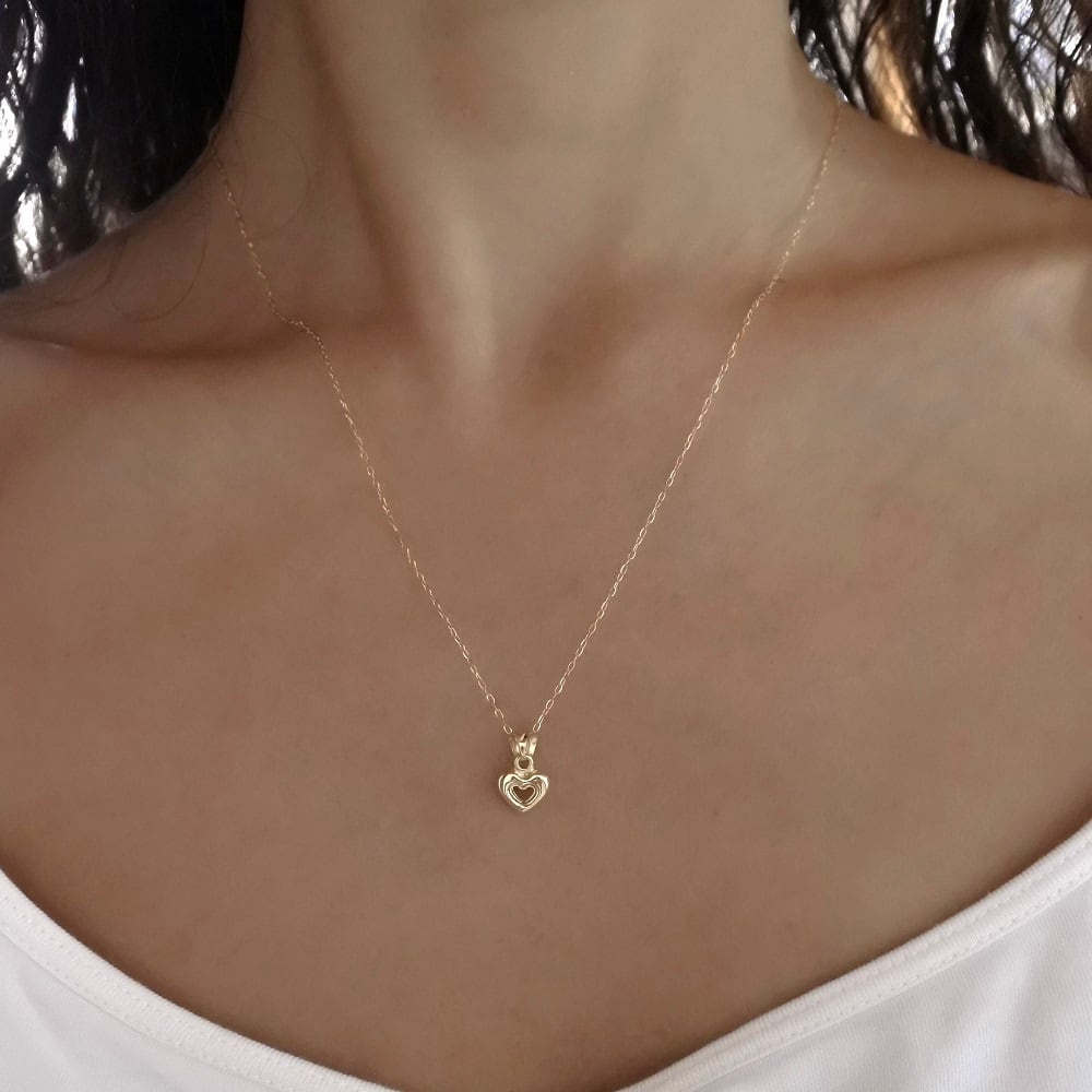 K10 Mini HEART Necklace | EL Flamingo