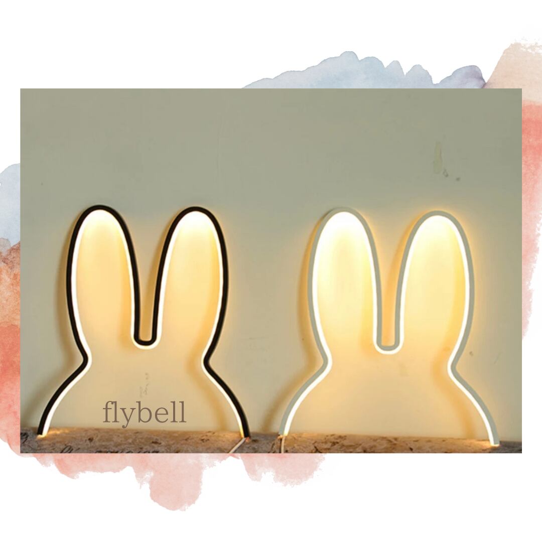 【即納有】うさぎ 型 LEDランプ》》》》》》》うさぎ キッズインテリア キッズルームインテリア 北欧 ホワイト ミッフィー 好き モノトーン インポート雑貨 ディスプレイ照明 海外インテリア