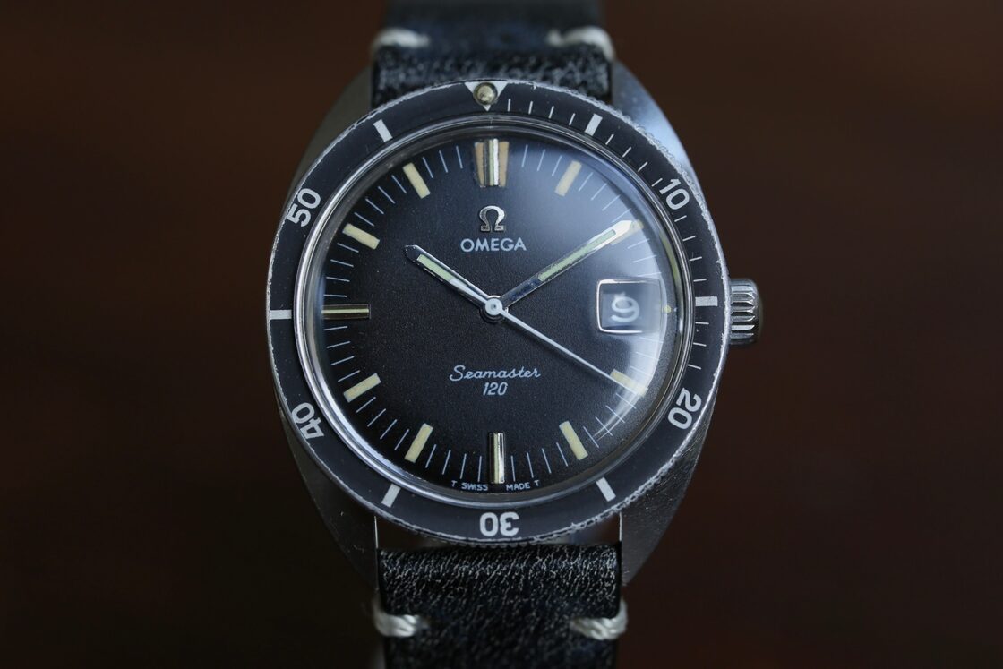 OMEGA】1969年製 オメガ シーマスター120 フルサイズ 黒文字盤 