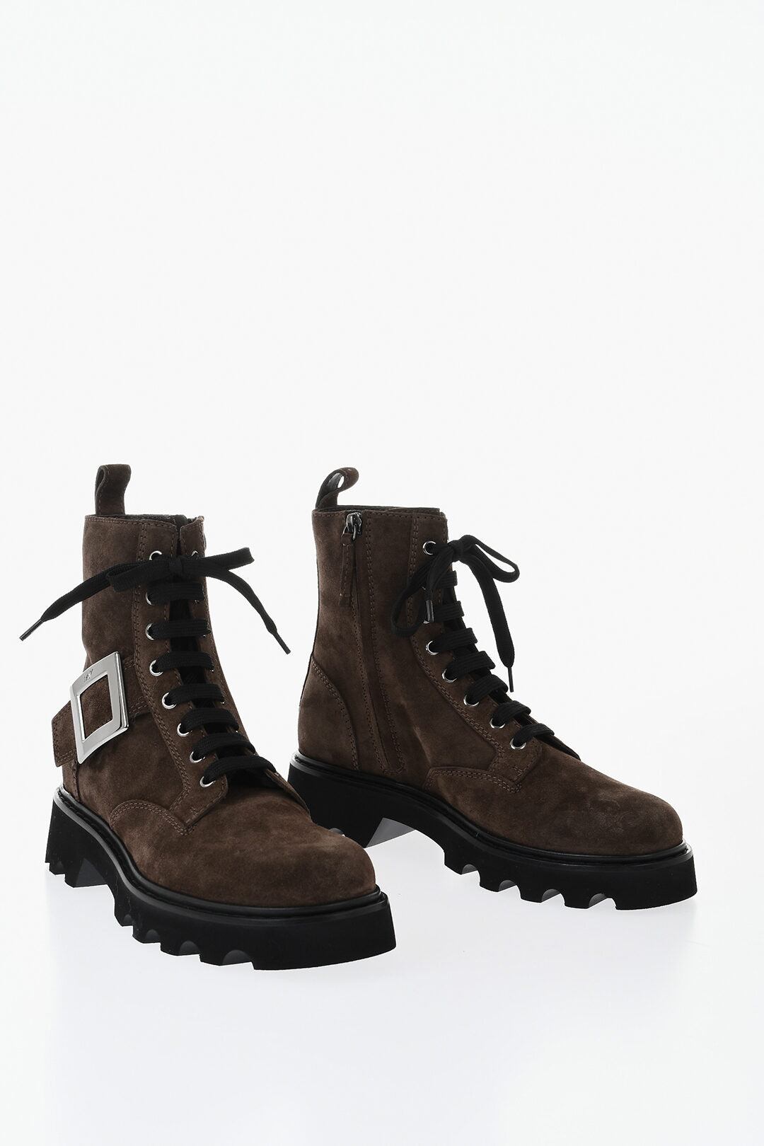 ROGER VIVIER ロジェヴィヴィエ ブーツ カーフレザー・スエード・ラバー