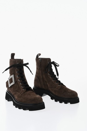 ROGER VIVIER ロジェヴィヴィエ ブーツ カーフレザー・スエード・ラバー
