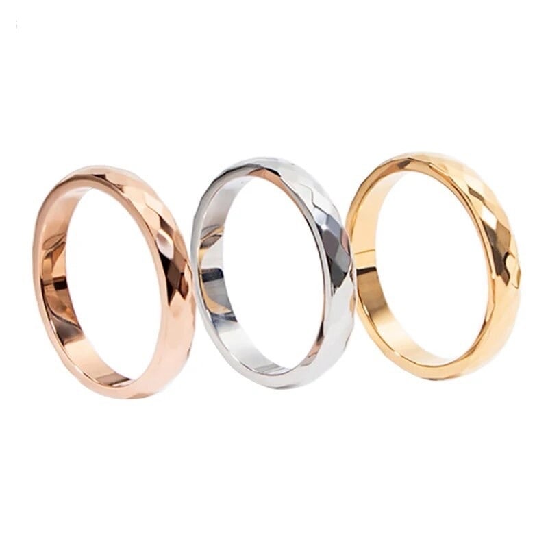 金アレ対応 ダイヤカットリング(0488)