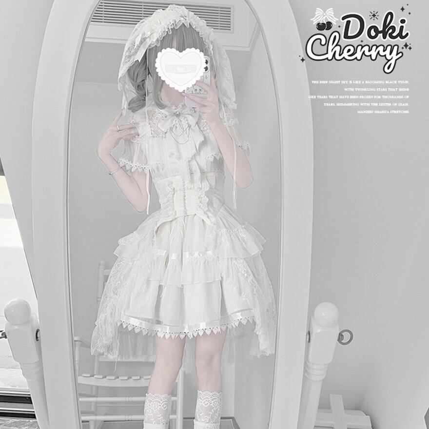 ゴスロリ通販 With U コルセット スカートカバー レース ダーク