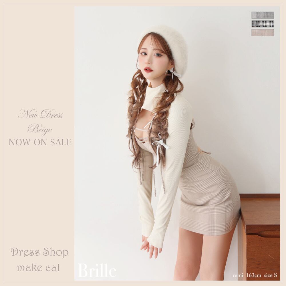 【在庫限り】【XS~Lサイズ】ange de brille mini dress 3760 (brille 3760)【ROBE de FLEURS 】【送料無料】【当店特別価格】【税込】